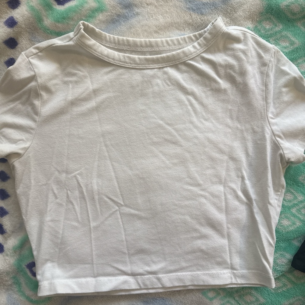 wild fable White Cropped Tee